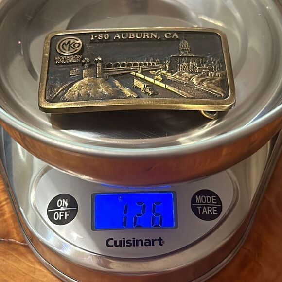 MKO I-80 Vintage Auburn, Ca Brass Buckle